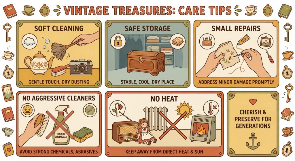 Pflege von Vintage-Artikeln